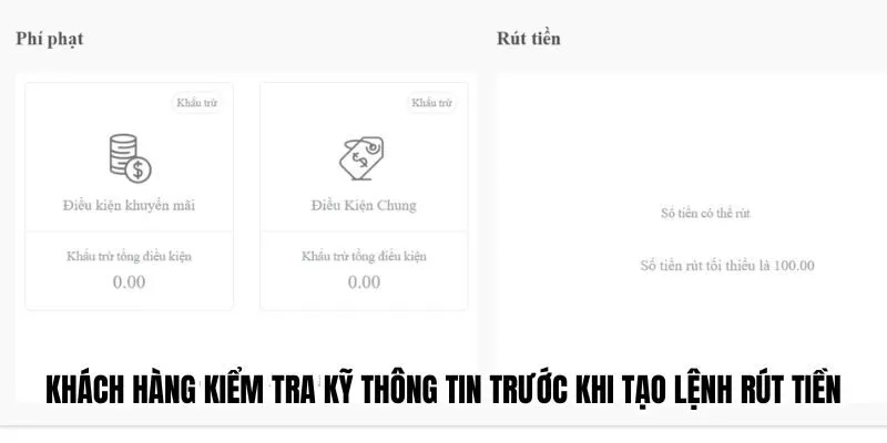 Thông tin khách hàng mới cần điền trong lần đầu rút tiền 