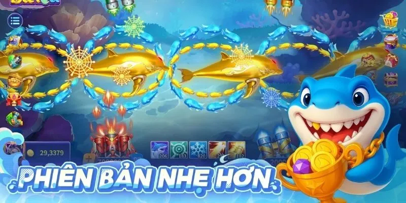 Giao diện đại dương sống động với boss cá khổng lồ rực rỡ